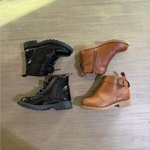 Black and Brown Ankle Boots Set